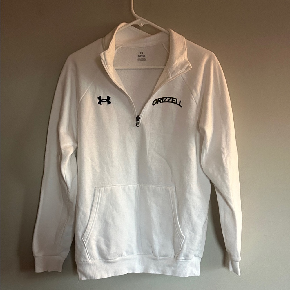 Under Armour White Half-Zip Sweatshirt
